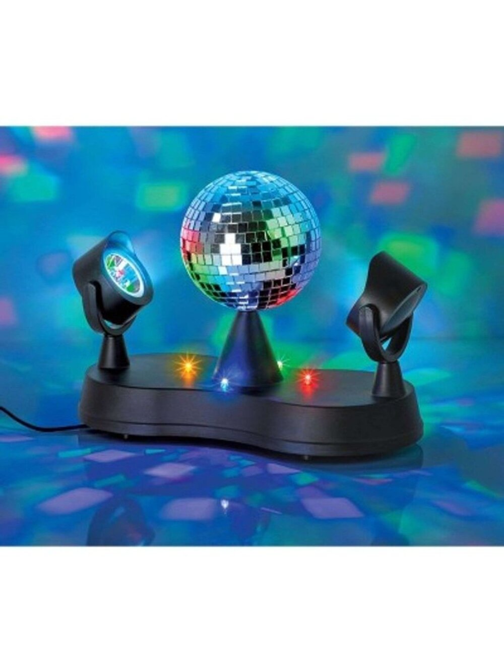 West & Arrow Rotating Disco Ball 11-Inch Light Multicolor LED USB-Powered